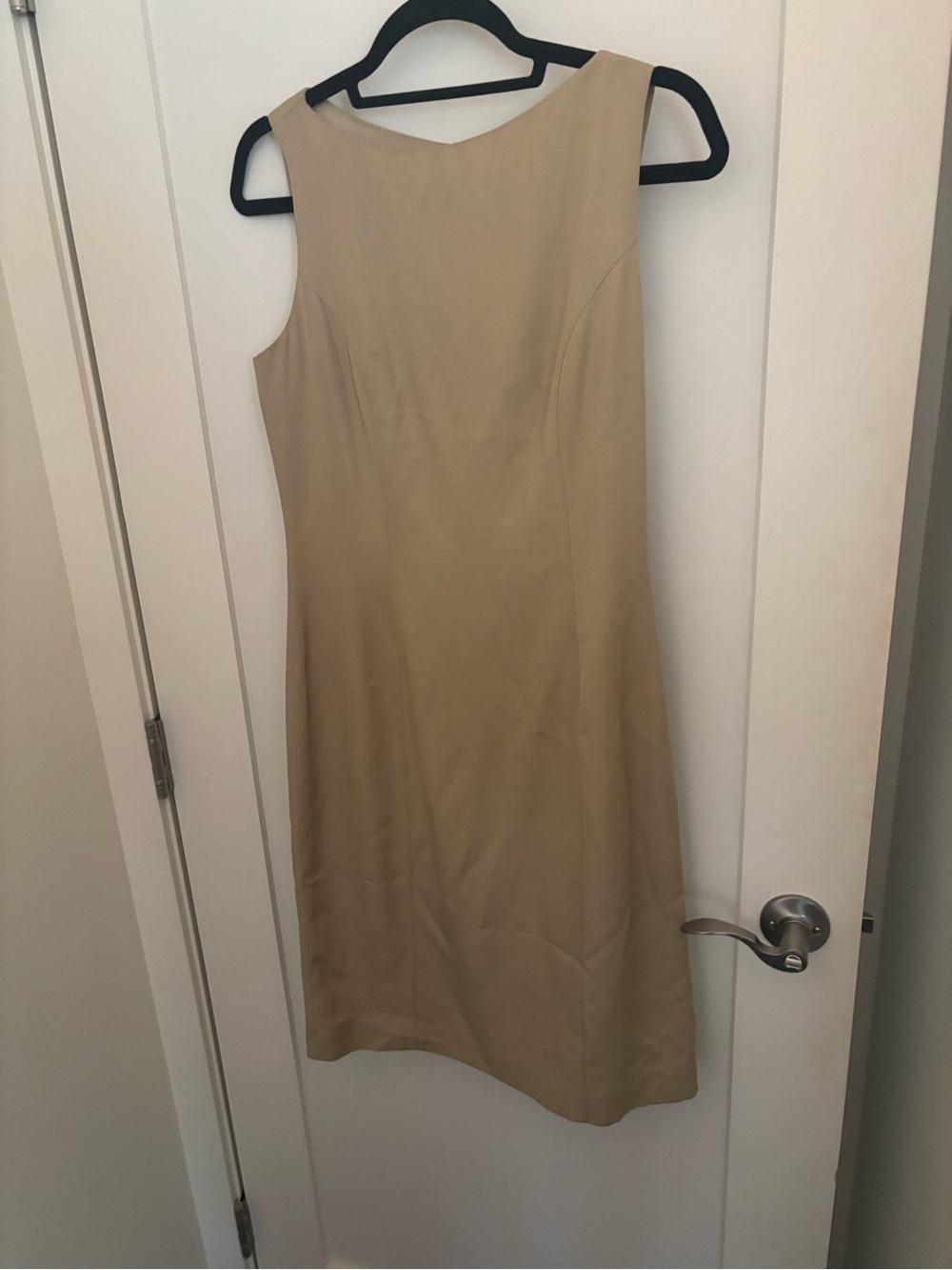 Elegant Sleeveless Mini Dress in Beige